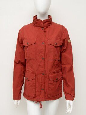 Fjallraven Raven Jacket - Red Canvas with Hidden Hood